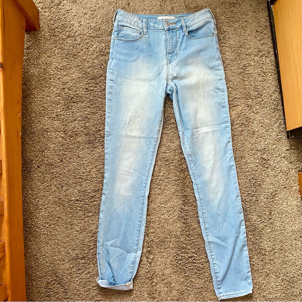 PACSUN BLUE HIGH-RISE SKINNIEST JEANS, SZ 25